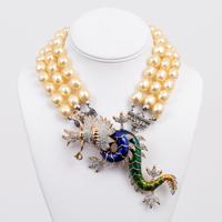 Lawrence Vrba Dragon Necklace, Designer Costume Jewelry - Sold for $1,750 on 08-20-2020 (Lot 148).jpg
